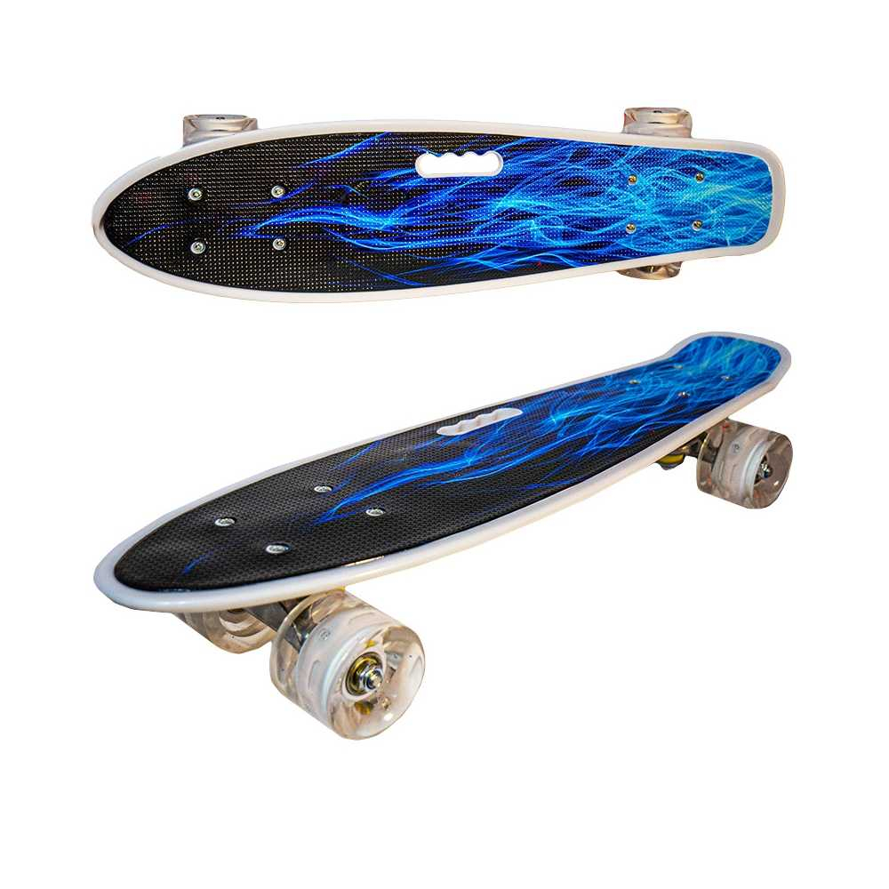 Placa skateboard cu roti silicon, led [3]