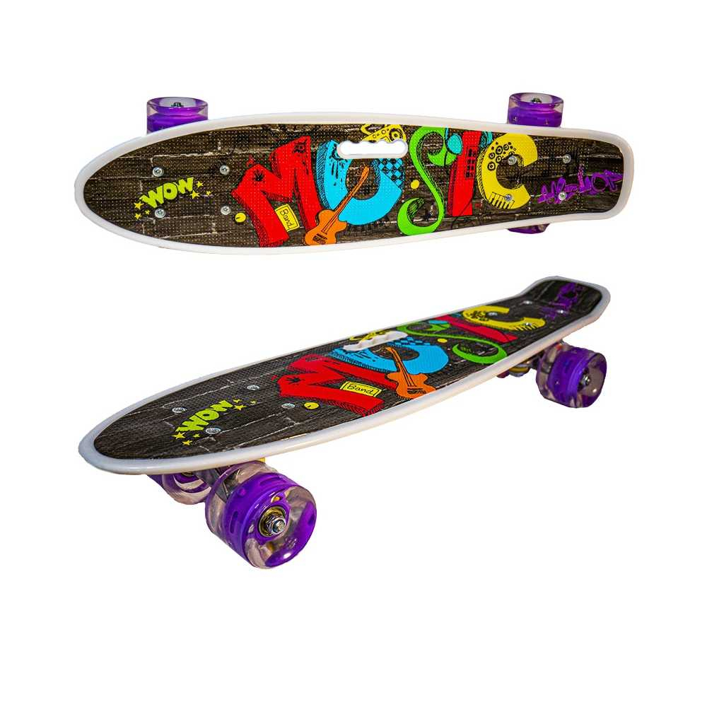 Placa skateboard cu roti silicon, led [4]