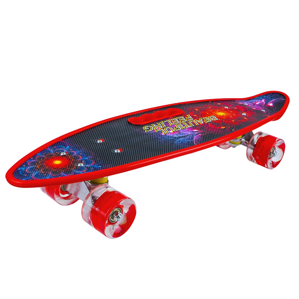 Placa skateboard cu roti silicon, led [6]