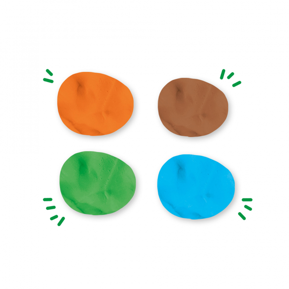 Plastilina colorata vegana pentru copii SES Nature 4 x 90 gr [3]