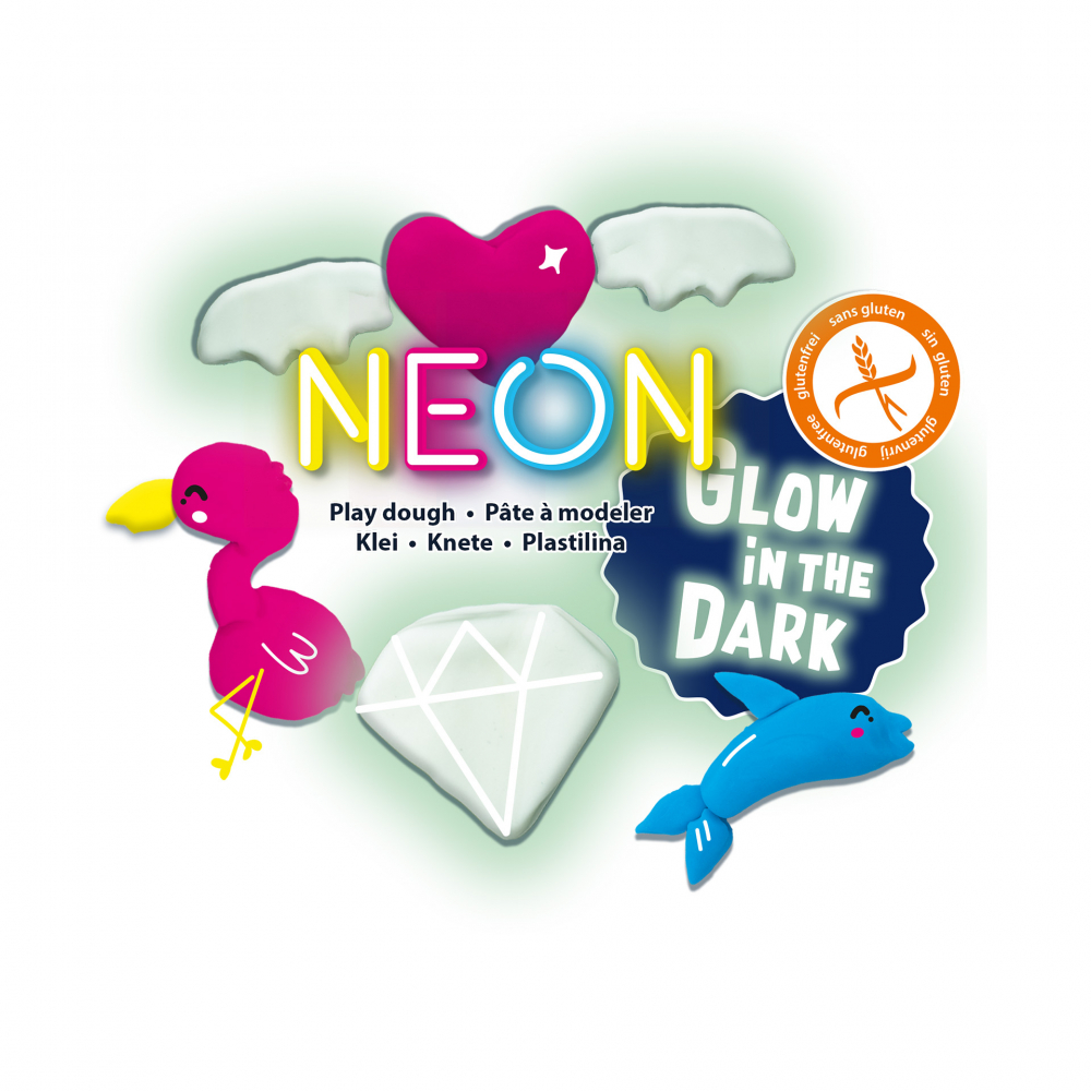 Plastilina culori neon si fluorescenta 4 x 90 gr [2]