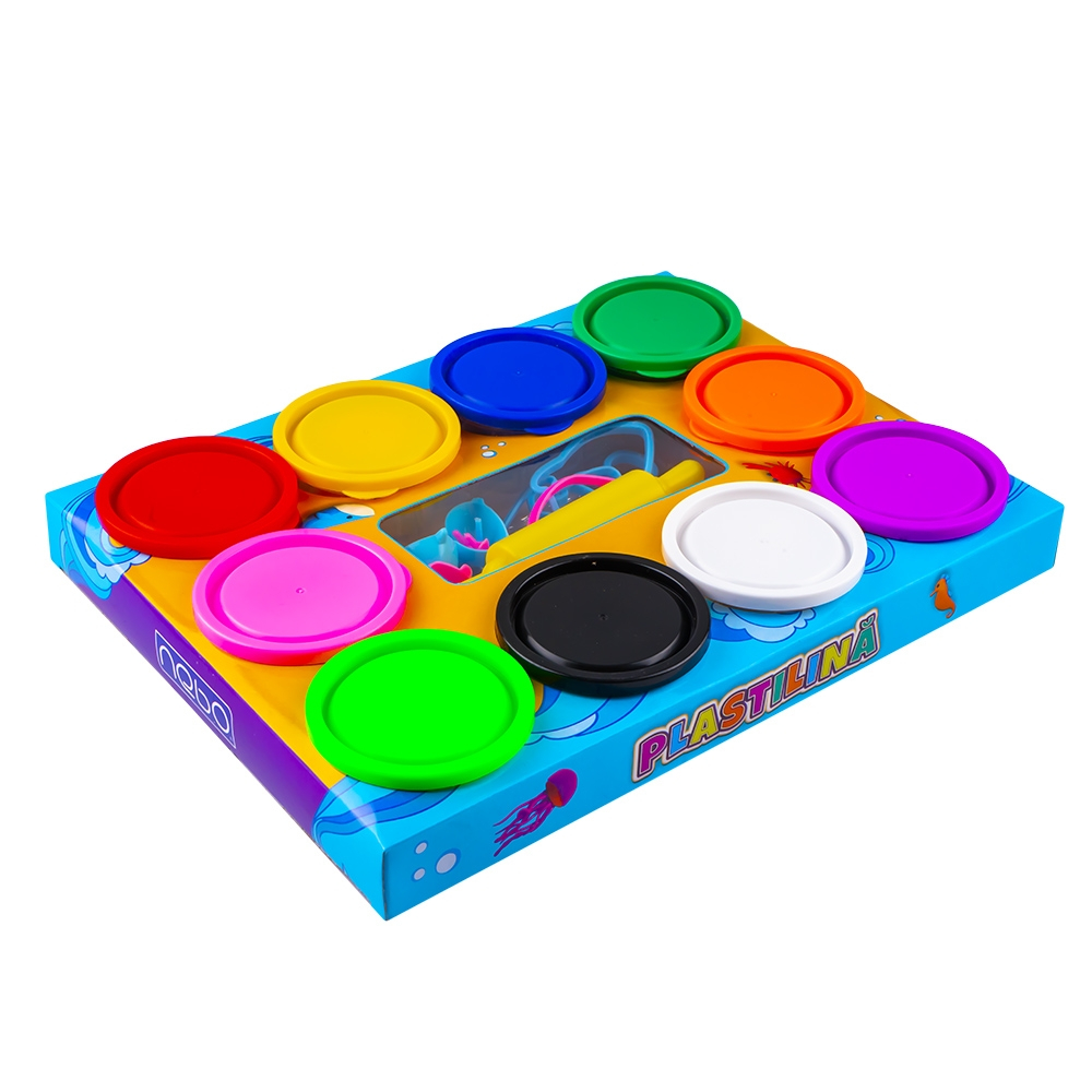 Plastilina modelaj, 10 culori, 60 g - NEBO [4]