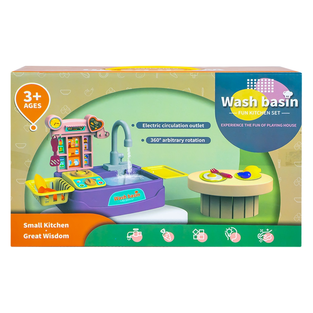 Play set bucatarie, 17 piese, cu baterii, 46x22x27 cm [3]