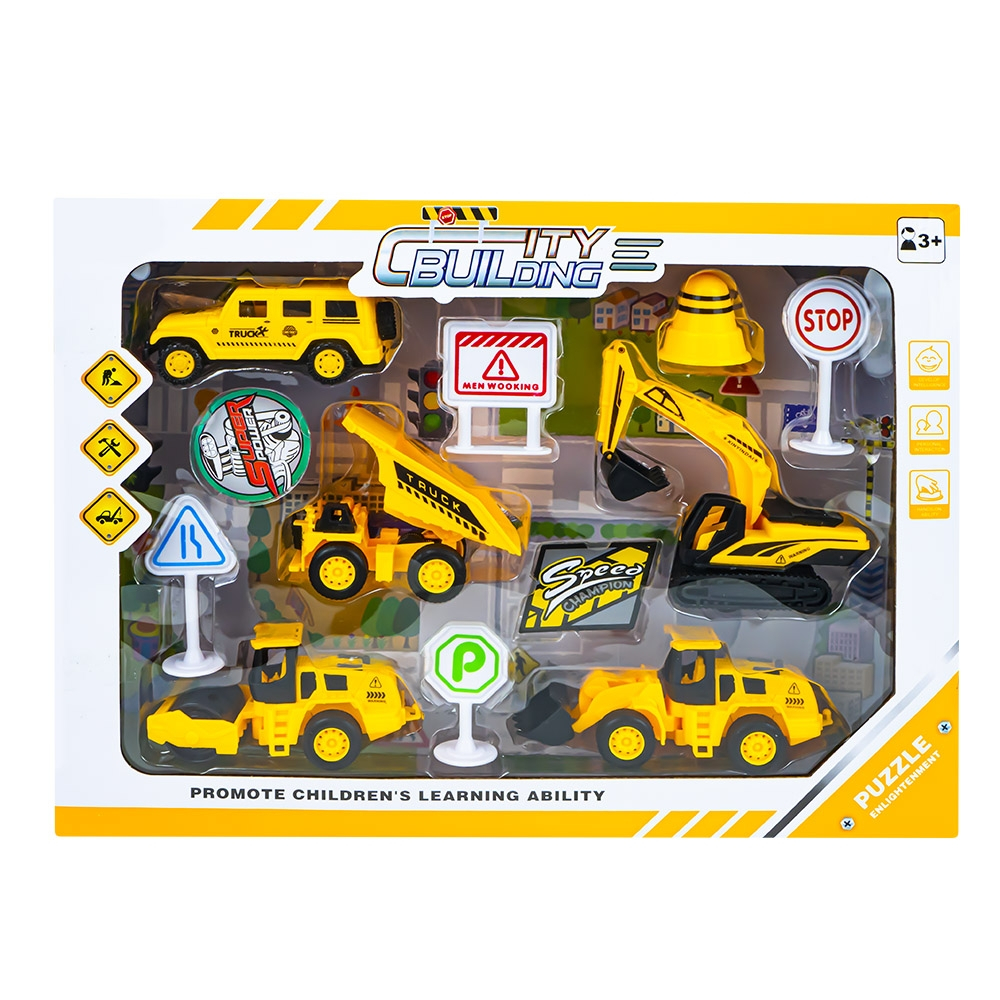 Play set constructii + semne circulatie, 12 piese [1]