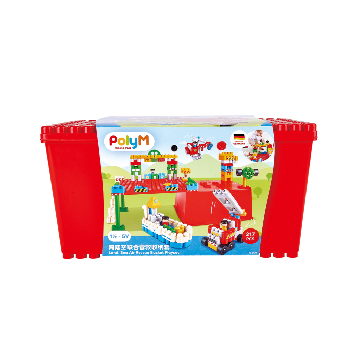 PolyM - Set de constructie maritim, aerian si terestru de jucarie (217 piese) [1]