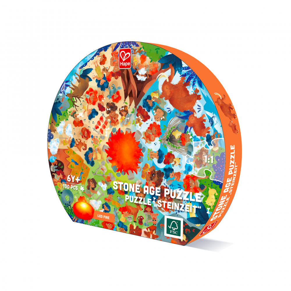 Puzzle copii epoca de piatra, cu lumini led  (102 piese) [2]