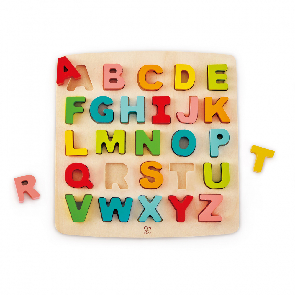 Puzzle din lemn - Alfabet, litere dolofane [1]