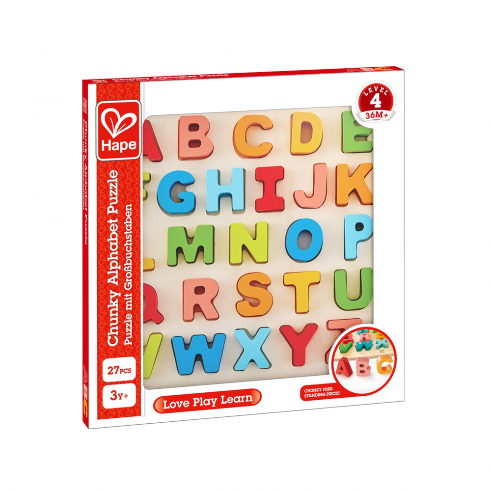 Puzzle din lemn - Alfabet, litere dolofane [2]