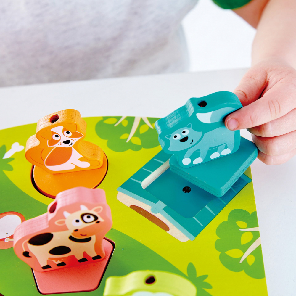 Puzzle din lemn cu sunete - Ferma [2]