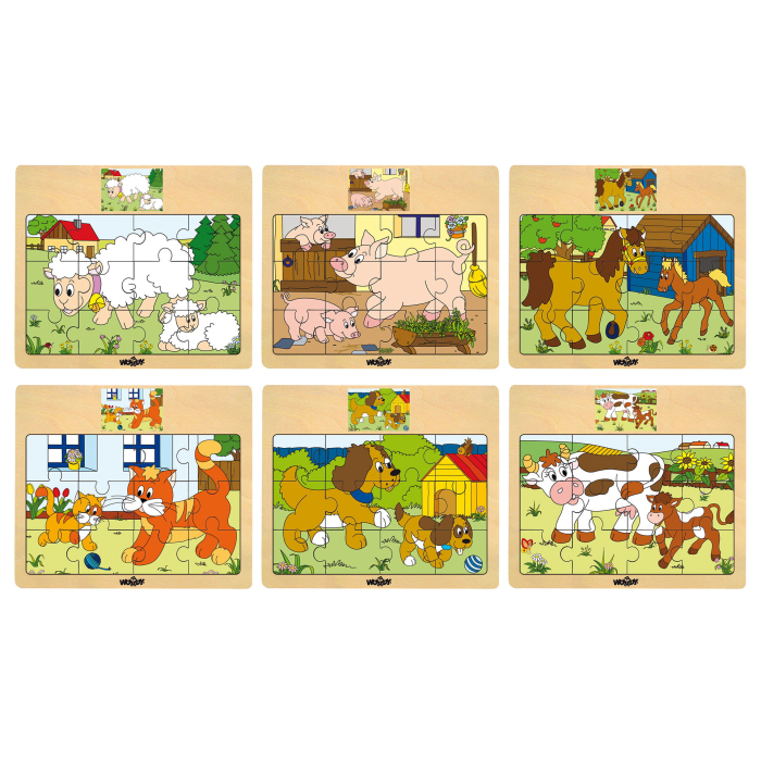 Puzzle din lemn - Diverse animale [1]