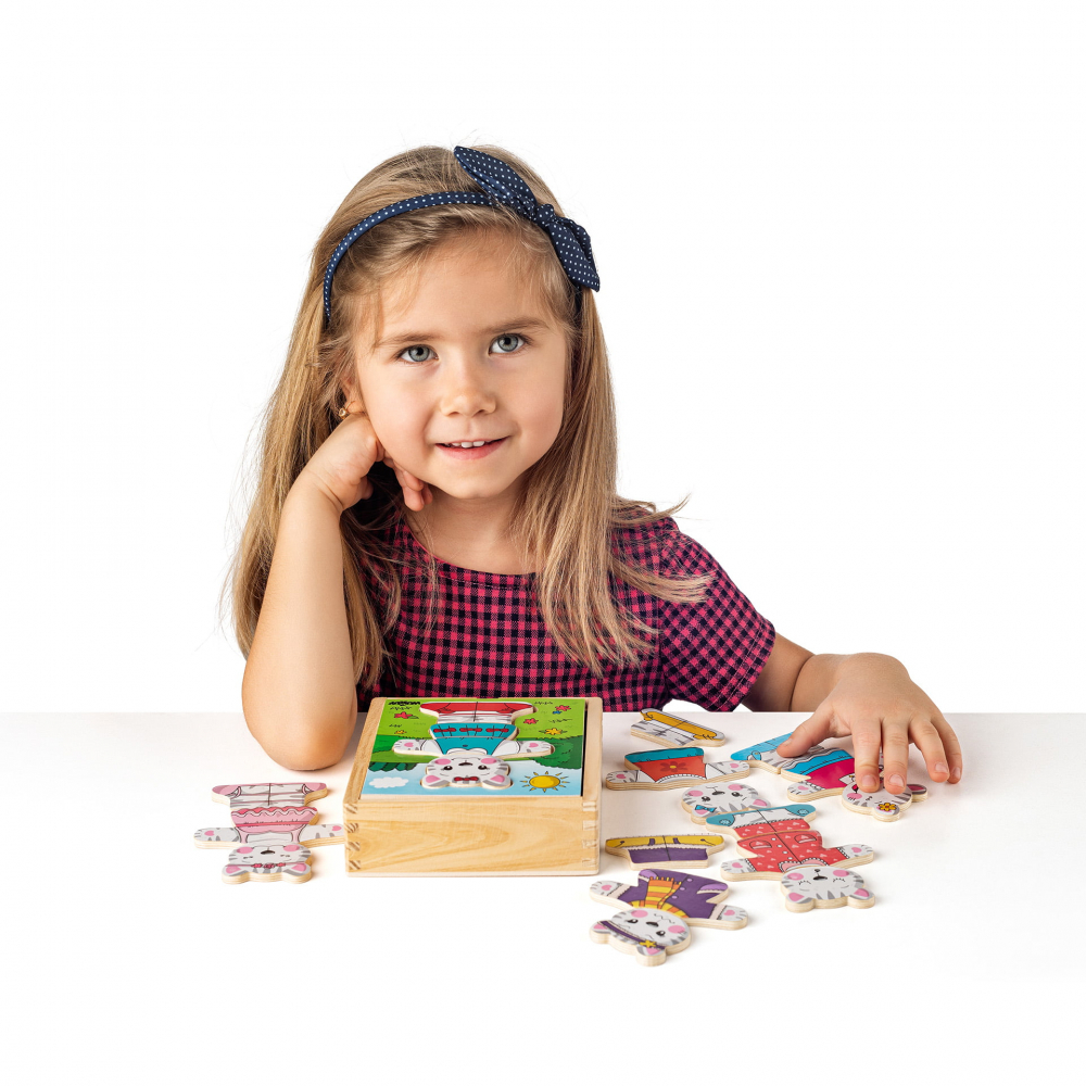 Puzzle din lemn - Imbraca pisica [8]