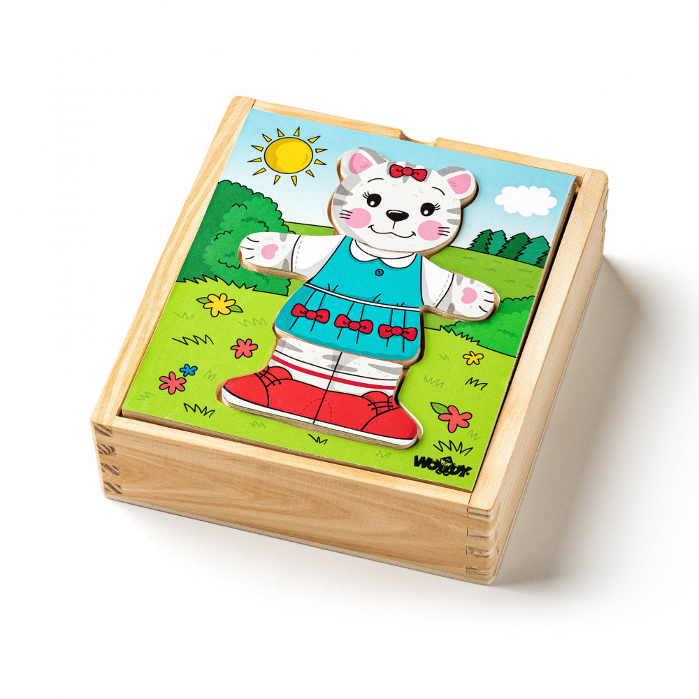 Puzzle din lemn - Imbraca pisica [9]