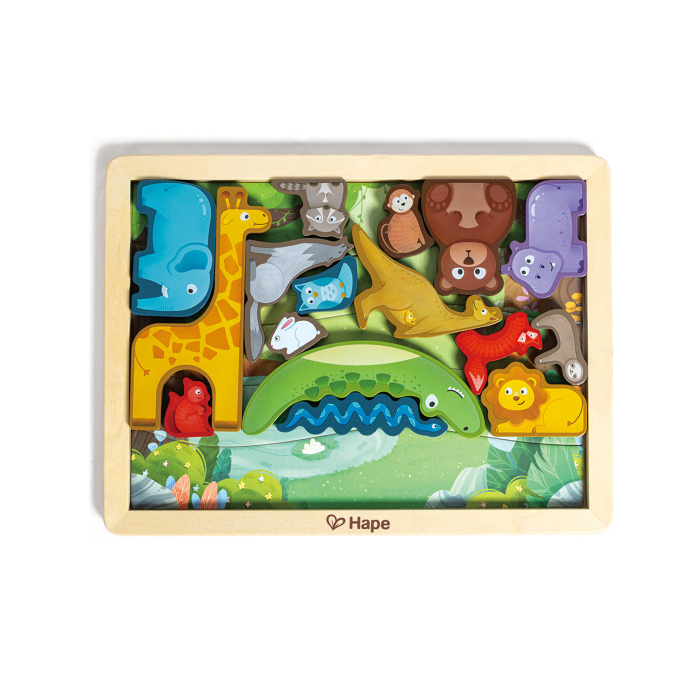 Puzzle din lemn pentru copii - Regatul animalelor [1]