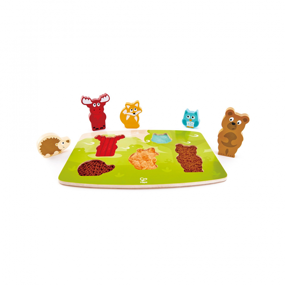 Puzzle din lemn tactil - Animale din padure [4]