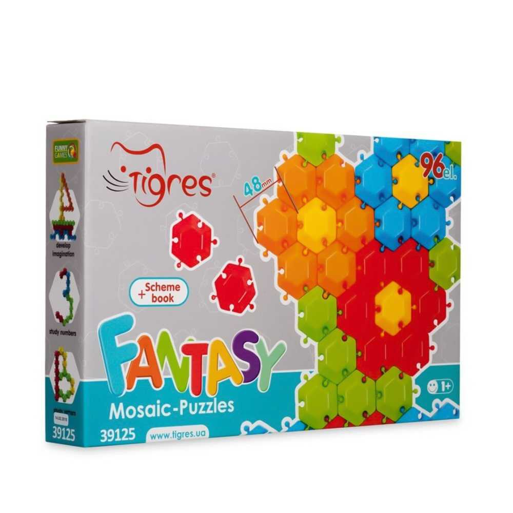 Puzzle-mozaic, 96 piese, 40x6x25 cm - Tigres [1]