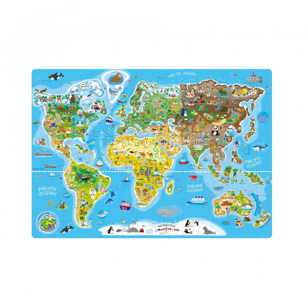 Puzzle pentru copii Harta lumii (160 piese) [1]