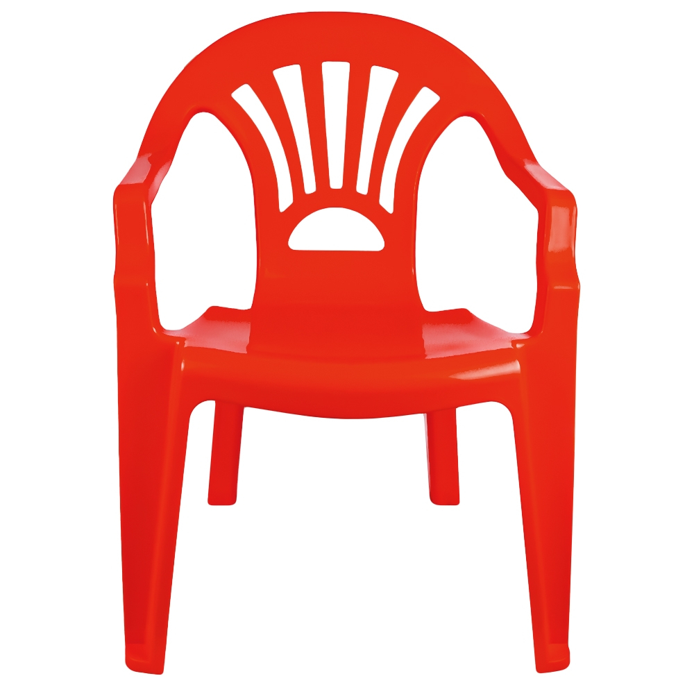 Scaunel din plastic, rosu, 40x35x54.5 cm - ROBENTOYS [2]