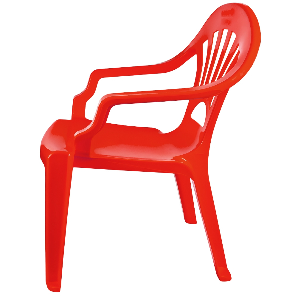 Scaunel din plastic, rosu, 40x35x54.5 cm - ROBENTOYS [3]