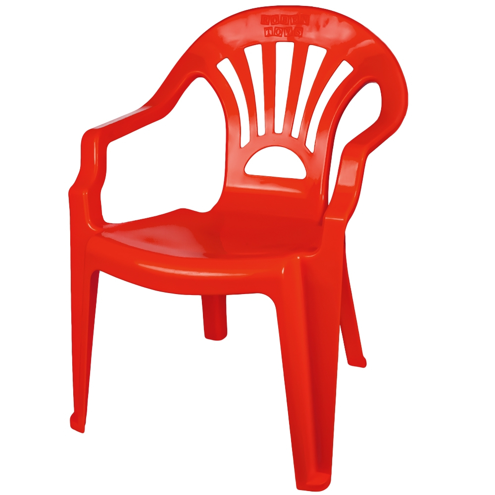 Scaunel din plastic, rosu, 40x35x54.5 cm - ROBENTOYS [1]