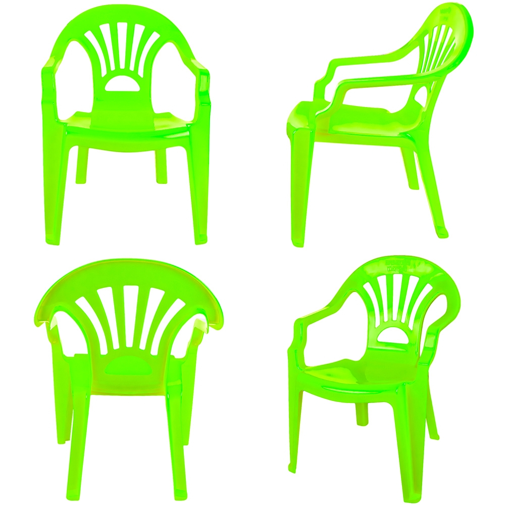Scaunel din plastic, verde, 40x35x54.5 cm - ROBENTOYS [5]