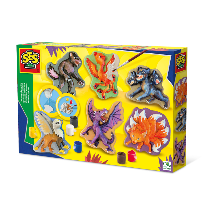 Set creativ de copii cu mulaj si pictura - Creaturi mitice [1]