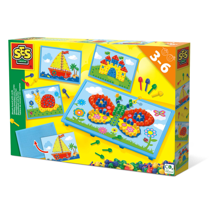 Set creativ de jucarie mozaic - Jucarie Tabla mozaic cu carduri [1]