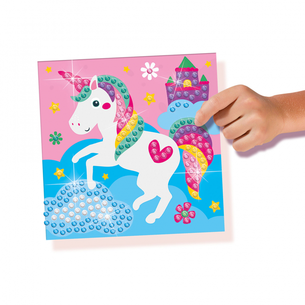 Set creativ de pictura pentru copii cu diamante si animale fericite [4]