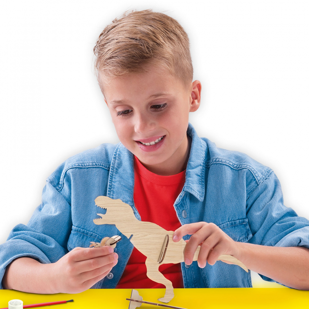 Set creativ - Desenez dinozauri din lemn cu markere cu aerograf [3]
