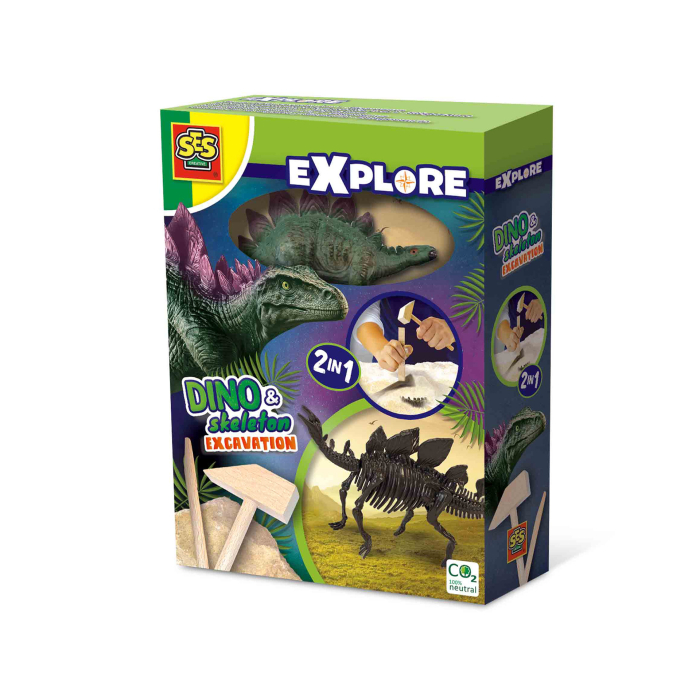 Set creativ Dino si excavarea scheletului 2 in 1 - Stegozaur [1]