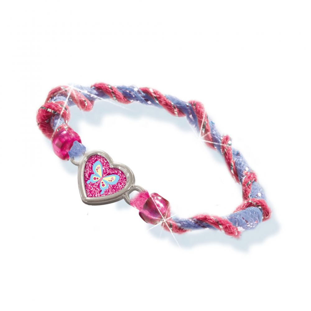 Set creativ pentru copii - Bratari cu margele, sclipici si accesorii decorative [2]