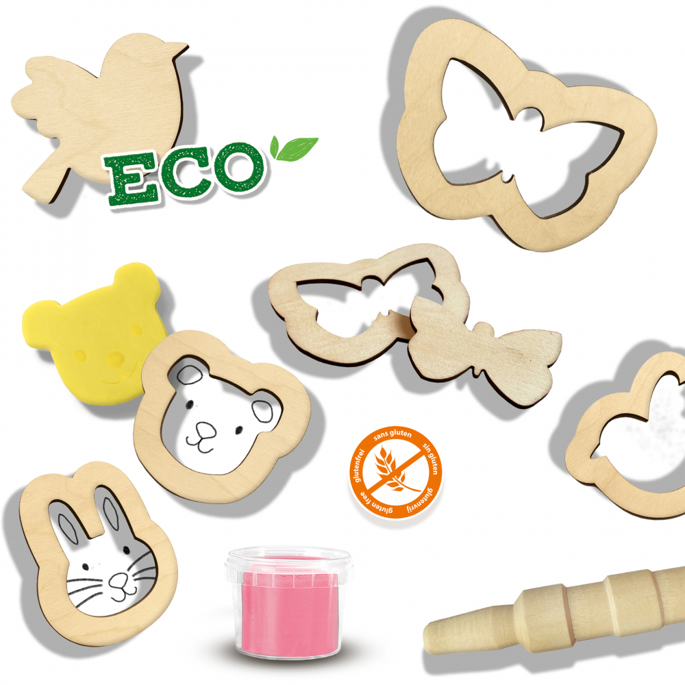 Set creativ - Plastilina eco cu unelte de lemn [3]