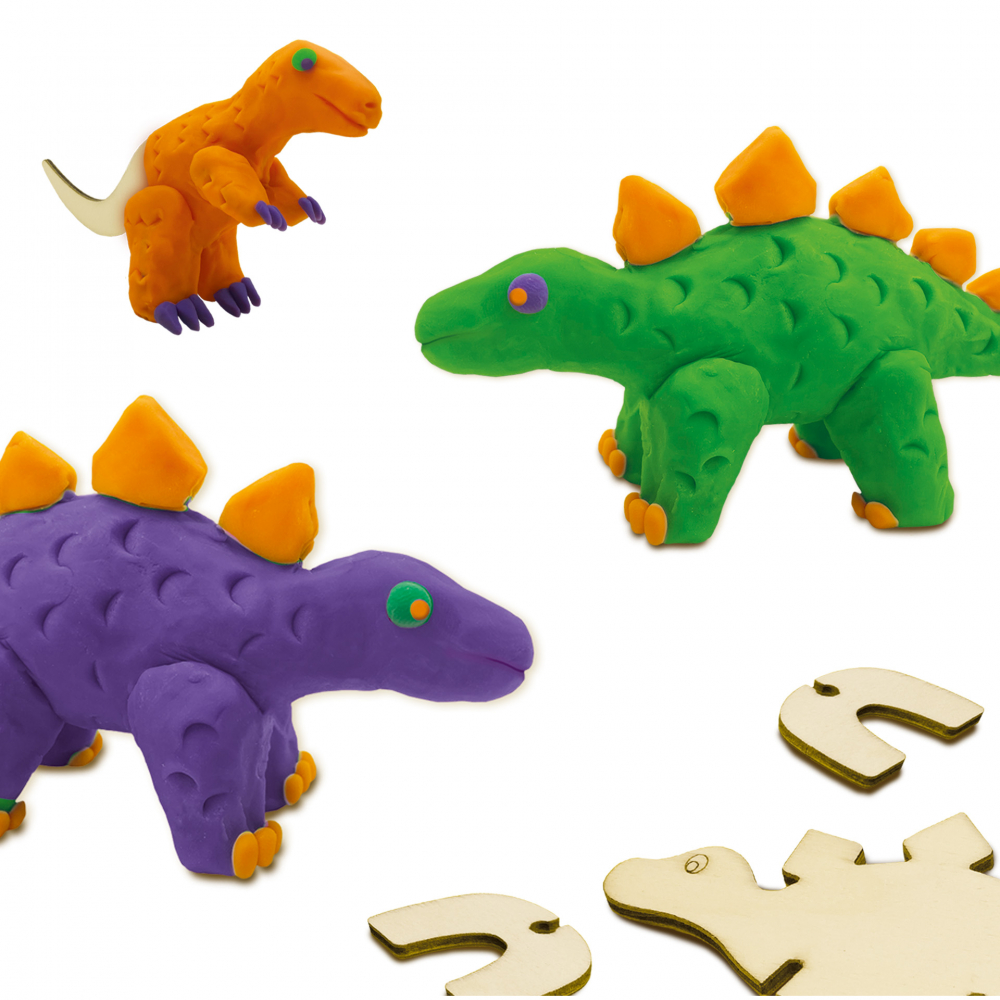 Set creativ - Schelete de dinozauri din lemn si plastilina [3]