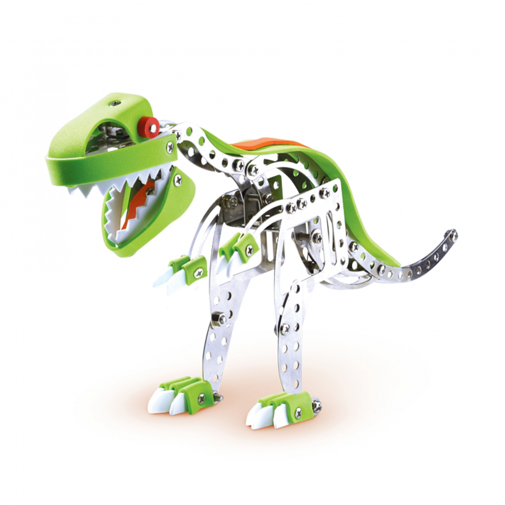 Set de constructie copii - Dinozauri din metal T-rex si Stegosaurus [2]