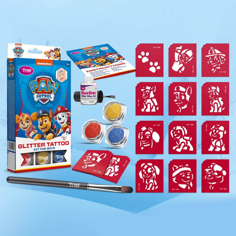 Set tatuaje cu sclipici, Paw Patrol, Baieti [2]