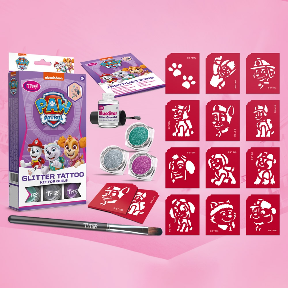 Set tatuaje cu sclipici, Paw Patrol, Fete [2]