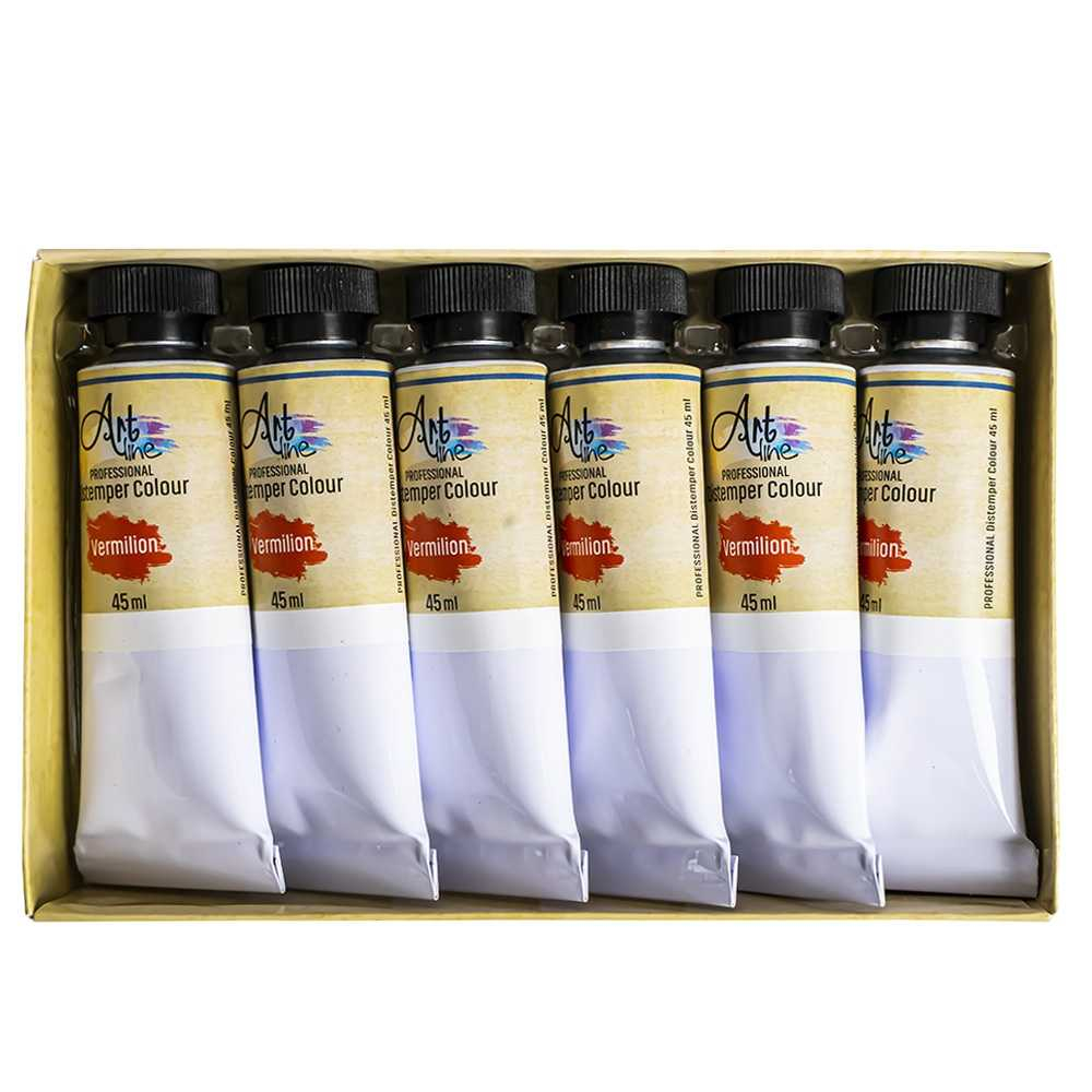 Tempera Art, ROSU, 45ml, 6 buc/set - ARTLINE [2]