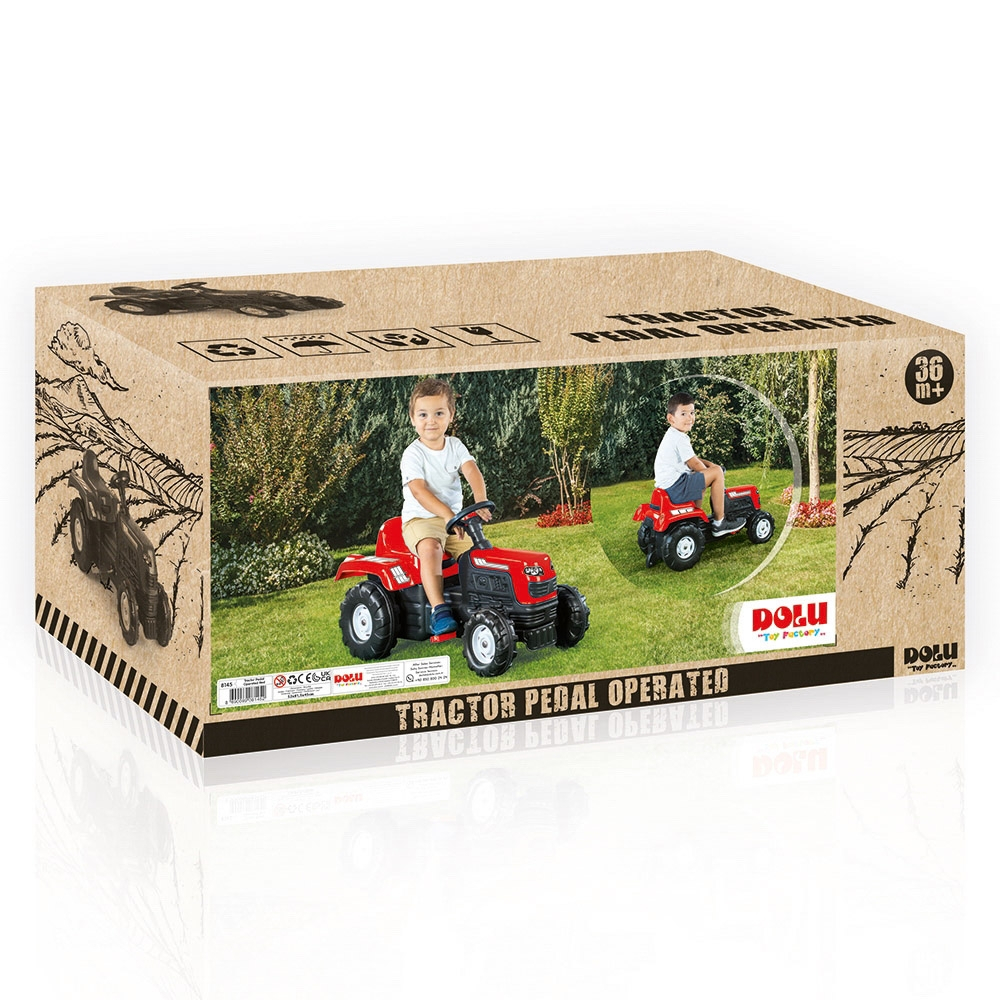 Tractor cu pedale Ranchero, Rosu, 52x81.5x45 cm - DOLU [2]