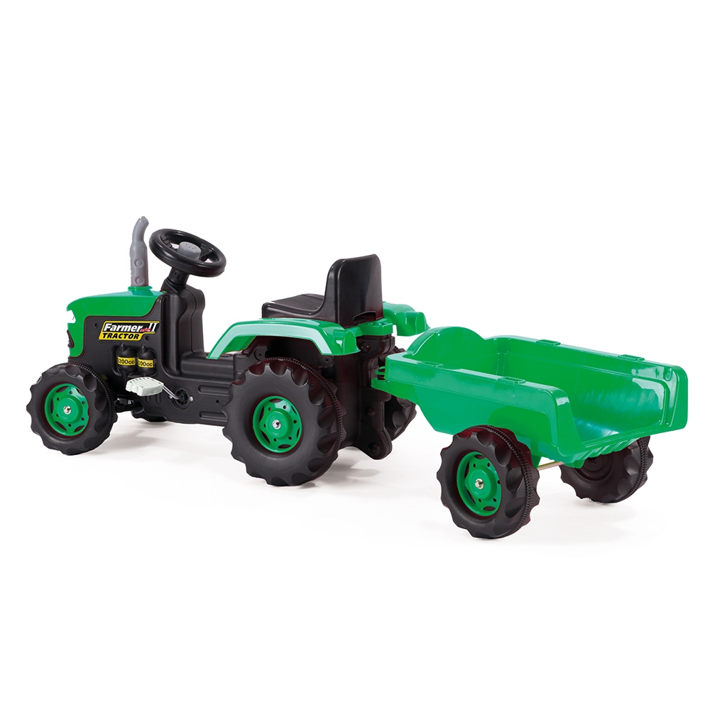 Tractor cu pedale si remorca/verde/53x143x45 - Dolu [3]