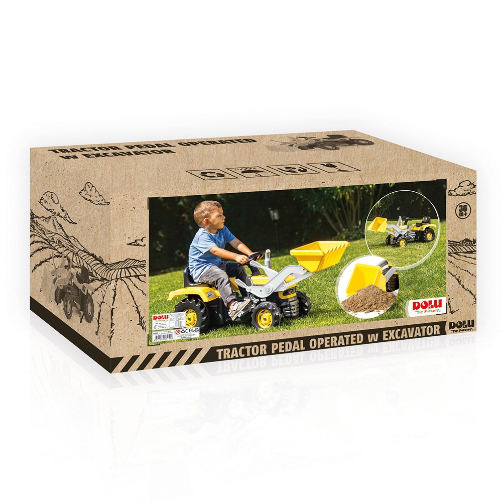 Tractor excavator cu pedale, 53x113x45cm - Dolu [4]