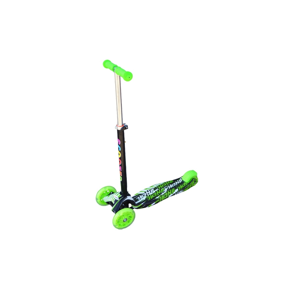 Trotineta cadru metal, 3 roti, leduri, desene, 76 cm [5]