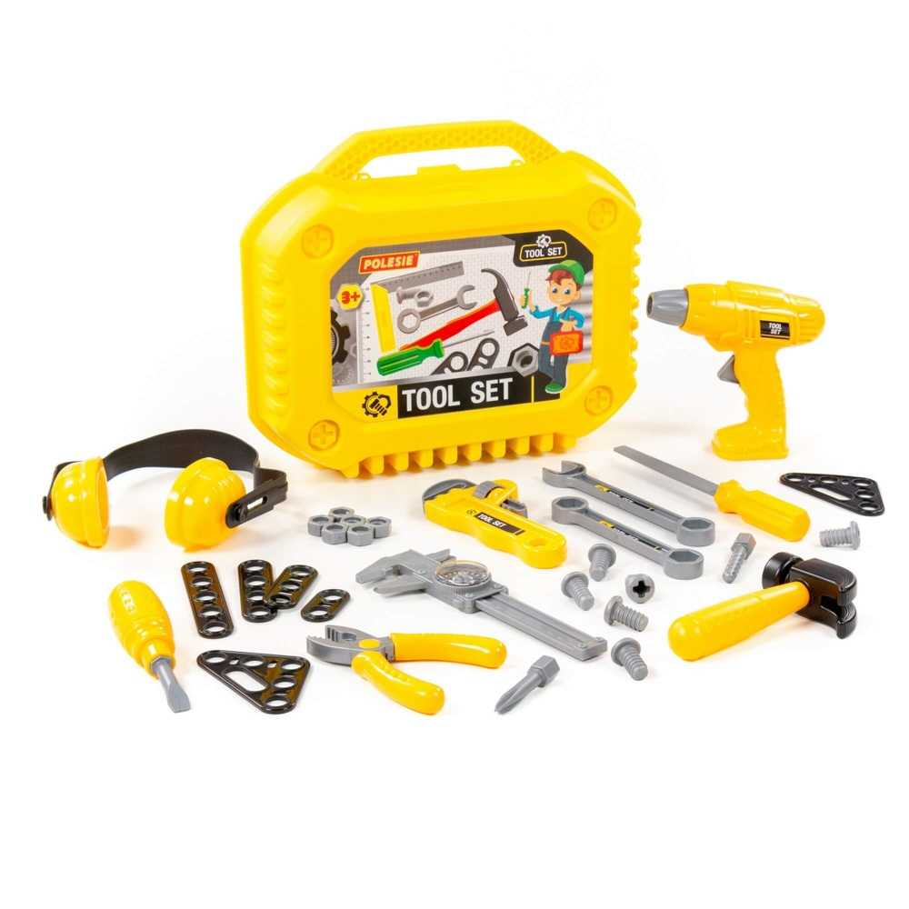 Unelte in gentuta, 32 piese/set, 32x19,5x26 cm - Polesie [3]