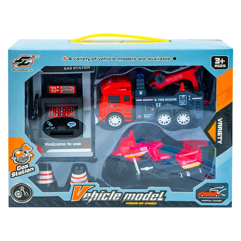 Vehicule, cu lumina si sunet, 4 buc/set [1]