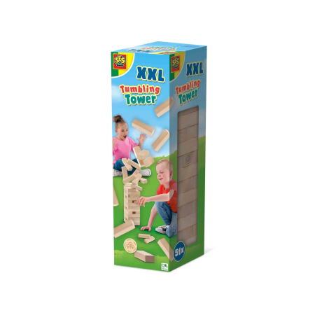 Motricitate & Îndemânare (lemn) - Joc de petrecere - Turn de echilibru XXL