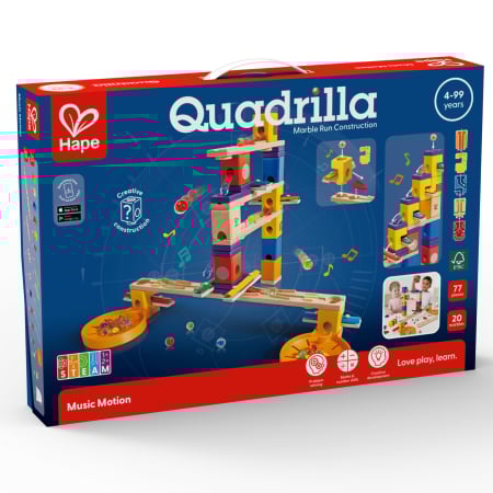 Domino & Marble Run - Jucarie copii Quadrilla - circuit cu bile - Muzica in miscare (97 piese)