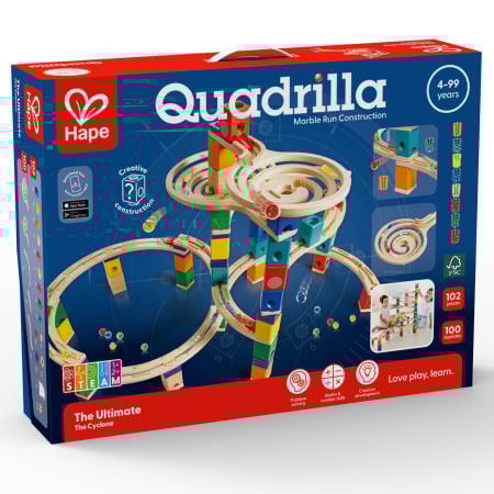 Domino & Marble Run - Jucarie copii Quadrilla - circuit cu bile - Ultimate (198 piese)