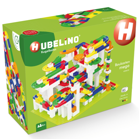 Domino & Marble Run (Hubelino) - Jucarie de construit pentru copii Marble Run Hubelino (585 piese)