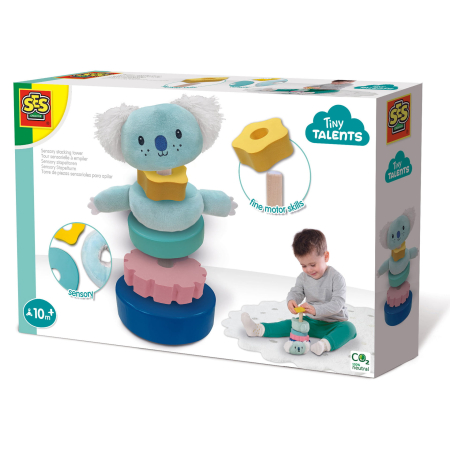 Senzorial & bebeluși - Jucarie de stivuit - Turn senzorial