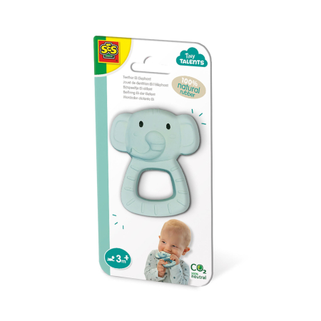 Senzorial & bebeluși - Jucarie dentitie - Elefantul Eli din cauciuc  natural 100%