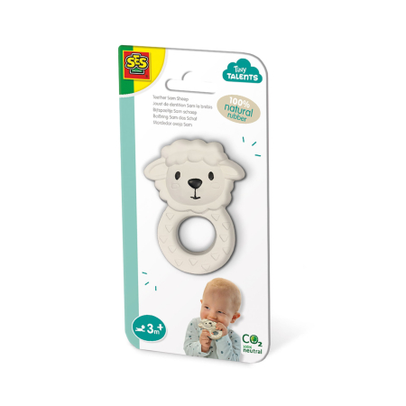 Senzorial & bebeluși - Jucarie dentitie - Oita Sam din cauciuc  natural 100%