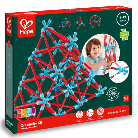 Seturi de construcție (bambus) - Jucarie din bambus Flexistix - Constructor creativ (133 piese)